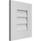 Ekena Millwork Vertical Surface Mount PVC Gable Vent: Non-Functional, w/ 3-1/2"W x 1"P Standard Frame, 14"W x 16"H GVPVE14X1601SN - alternate 5